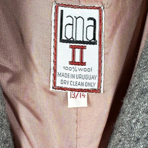 VINTAGE Virgin Wool Blazer Size 13/14 Dark Academia‎ Collegiate Feminine Tweed - Picture 8 of 11